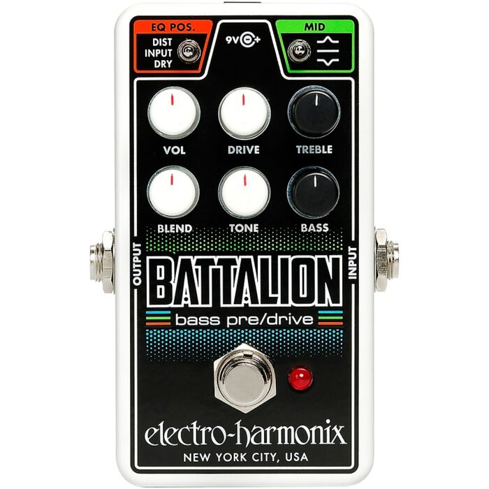 Electro-Harmonix Nano Battalion Bass Preamp & Overdrive Effects Pedal