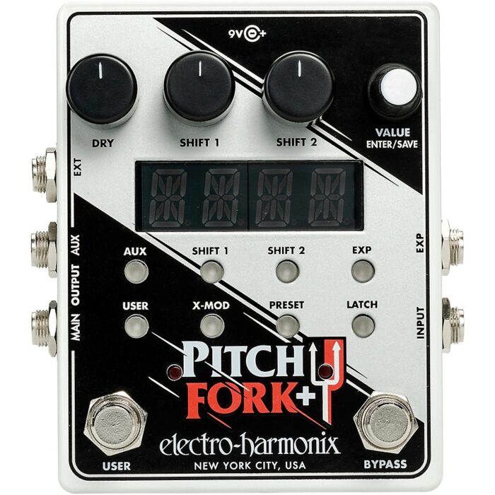 Electro-Harmonix Pitch Fork+ Polyphonic Pitch-Shifter Effects Pedal White