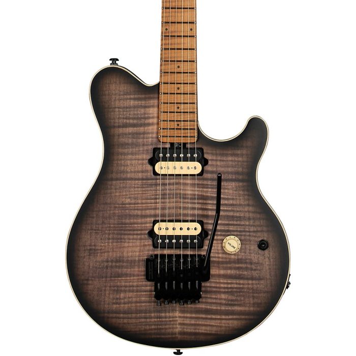 Ernie Ball Music Man Axis Flame Top (satin) Electric Guitar Charcoal Cloud