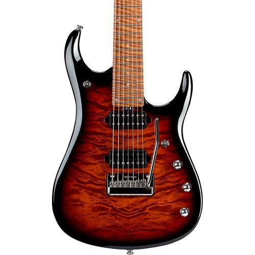 Ernie Ball Music Man JP15 7 7-String Quilted Maple Top Electric Guitar Tiger Eye