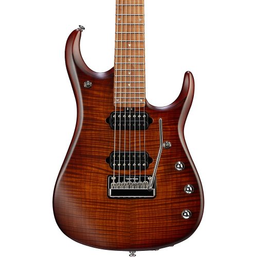 Ernie Ball Music Man JP15 Roasted Flame Maple Top 7-String Electric Guitar Sahara Burst