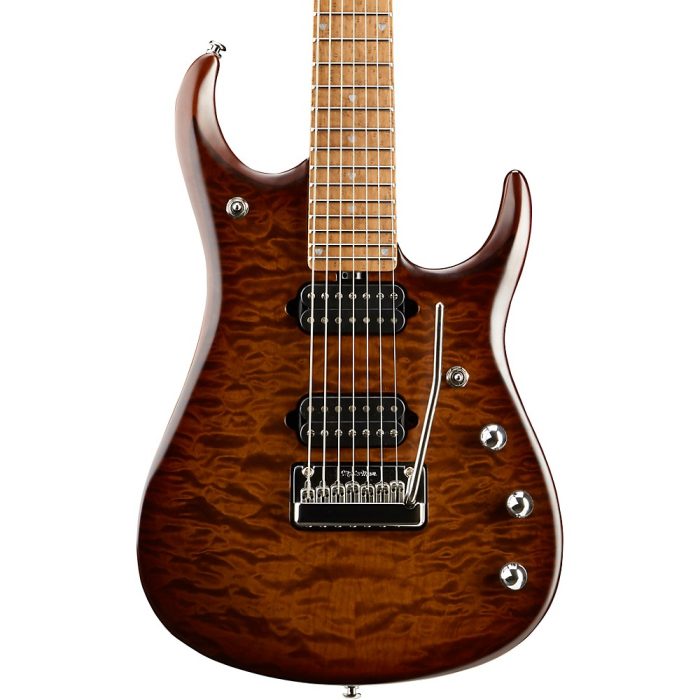 Ernie Ball Music Man JP15 Roasted Quilt Maple Top 7-String Electric Guitar Sahara Burst