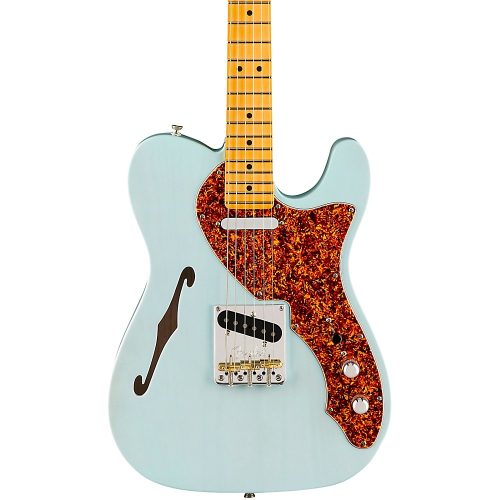 Fender American Professional II Telecaster Thinline Limited-Edition Electric Guitar Transparent Daphne Blue