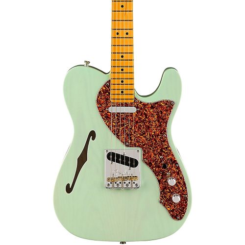 Fender American Professional II Telecaster Thinline Limited-Edition Electric Guitar Transparent Surf Green