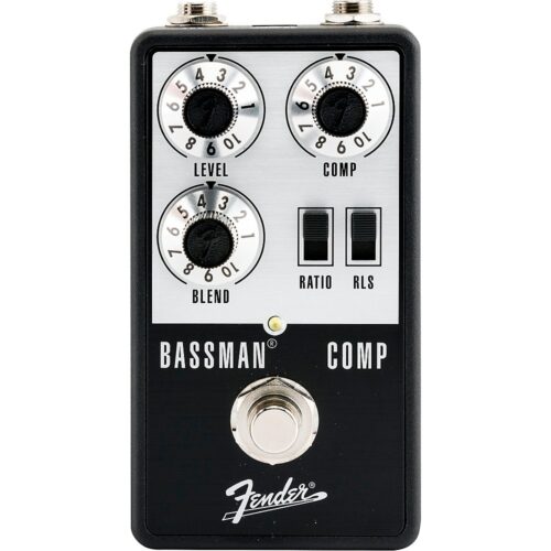 Fender Bassman Compressor Effects Pedal Aluminum Black