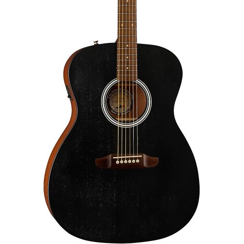 Fender California Monterey Standard All-Mahogany Acoustic-Electric Guitar Black