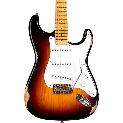 Fender Custom Shop 70th Anniversary 1954 Stratocaster Relic Limited Edition Electric Guitar Wide Fade 2-Color Sunburst