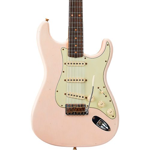 Fender Custom Shop Limited-Edition '60 Stratocaster Journeyman Relic Rosewood Fingerboard Electric Guitar Super Faded Aged Shell Pink