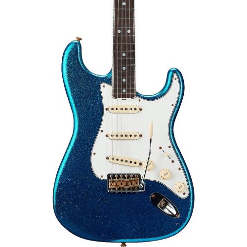 Fender Custom Shop Limited Edition 65 Stratocaster Journeyman Relic Electric Guitar Aged Blue Sparkle