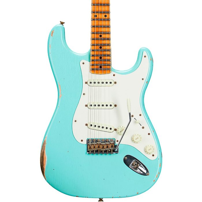 Fender Custom Shop Limited-Edition Fat '50s Stratocaster Relic Electric Guitar Super Faded Aged Seafoam Green