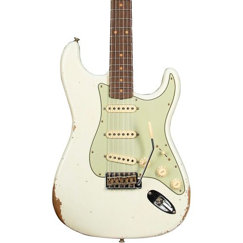 Fender Custom Shop Time Machine Series 1962 Stratocaster Relic Electric Guitar Aged Olympic White