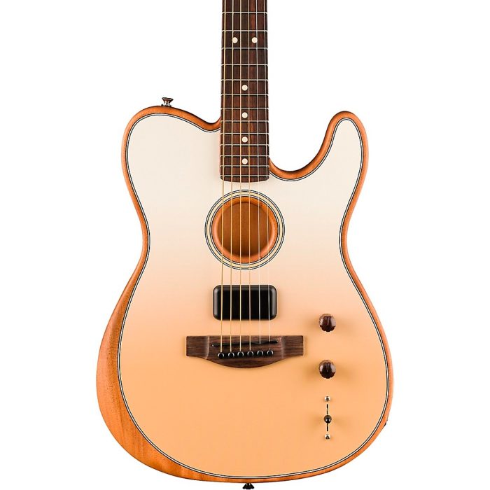 Fender Finneas Signature Acoustasonic Telecaster Acoustic-Electric Guitar Cappuccino Fade