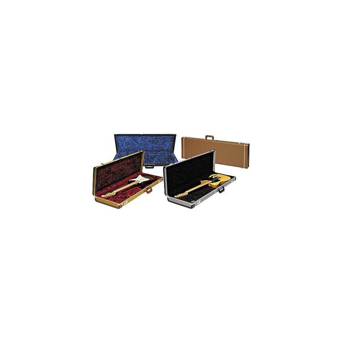 Fender Strat/Tele Hardshell Case Black Orange Plush Interior