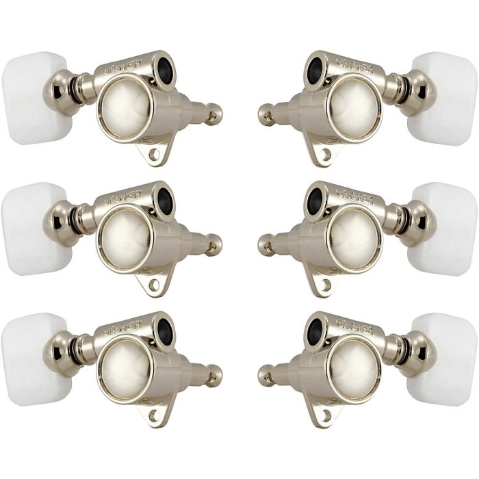 GROVER Original Milk Bottle Style Rotomatics 103 Series Pearloid Button Tuning Machines Nickel