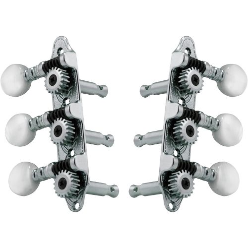 GROVER Sta-Tite Mini 3-On-A-Plate 608 Series Tuning Machines Chrome