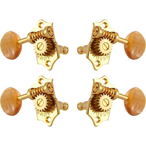 GROVER Sta-Tite Ukulele With 18:1 Gear Ratio U98-18 Series Amber Acryllic Button Tuning Machines Gold