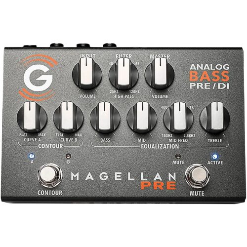 Genzler Amplification MAGELLAN PRE Analog Bass Pre/DI Effects Pedal Platinum Silver