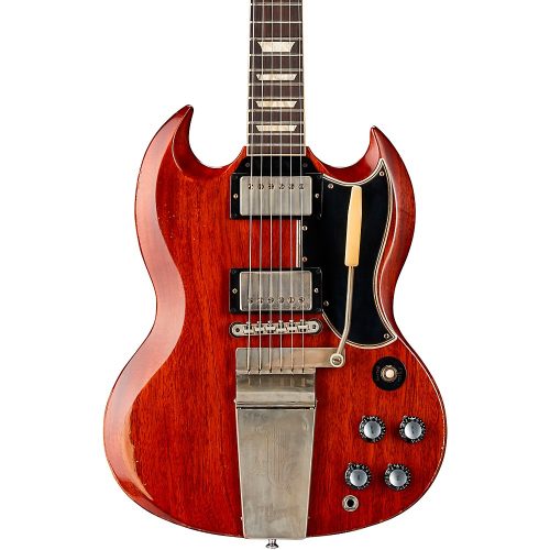 Gibson Custom Murphy Lab 1964 SG Standard Reissue With Maestro Vibrola Heavy Aged Electric Guitar Faded Cherry