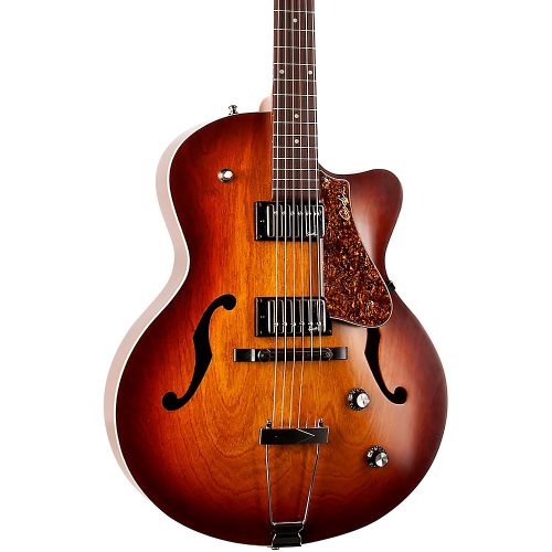 Godin 5th Avenue CW Kingpin II HB Hollow Body Electric Guitar Cognac Burst