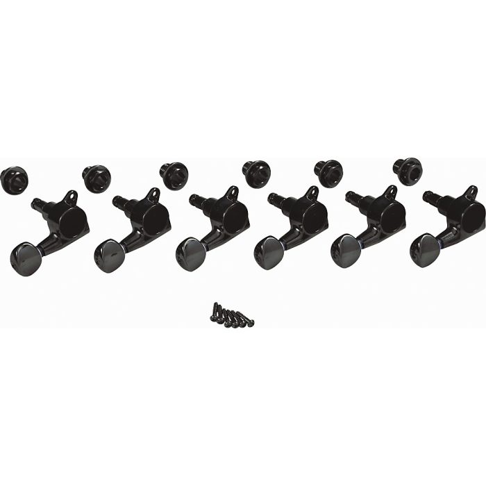 Gotoh Locking Tuners Right Hand - 6 Pack Black