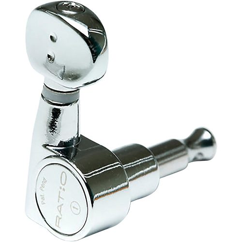 Graph Tech Ratio 6-In-Line Electric Guitar Tuning Machine Heads Chrome 6 String