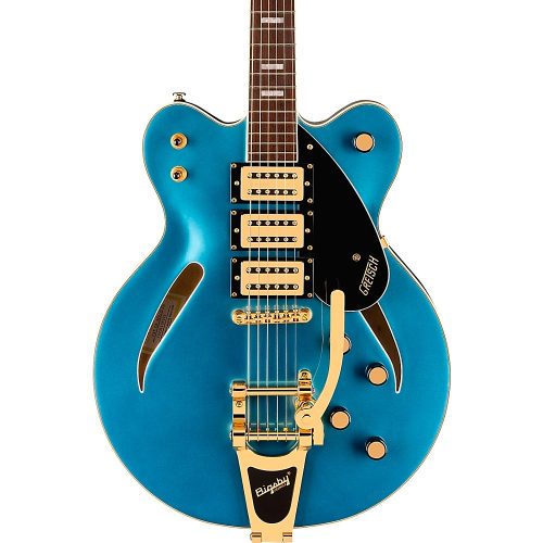 Gretsch Guitars Streamliner Cat-Eye Limited-Edition Center Block Electric Guitar With Bigsby & Gold Hardware Riviera Blue