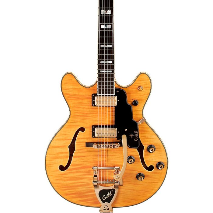 Guild Starfire VI Flamed Maple Semi-Hollow Electric Guitar With Guild Vibrato Tailpiece Blonde