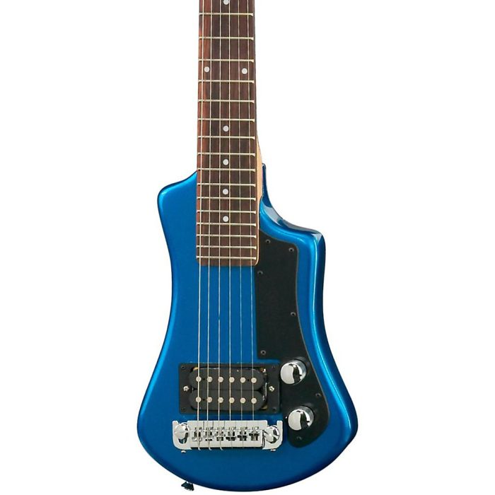Hofner Shorty Electric Travel Guitar Blue
