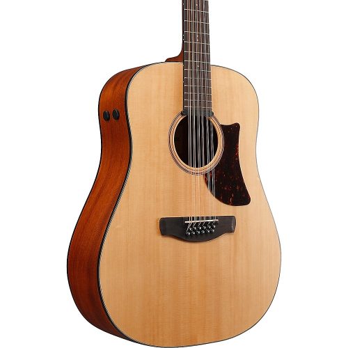 Ibanez AAD1012E Advanced 12-String Sitka Spruce-Okoume Dreadnought Acoustic-Electric Guitar Natural