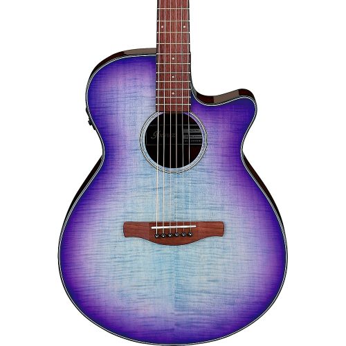 Ibanez AEG70 Flamed Maple Top Grand Concert Acoustic-Electric Guitar Purple Iris Burst