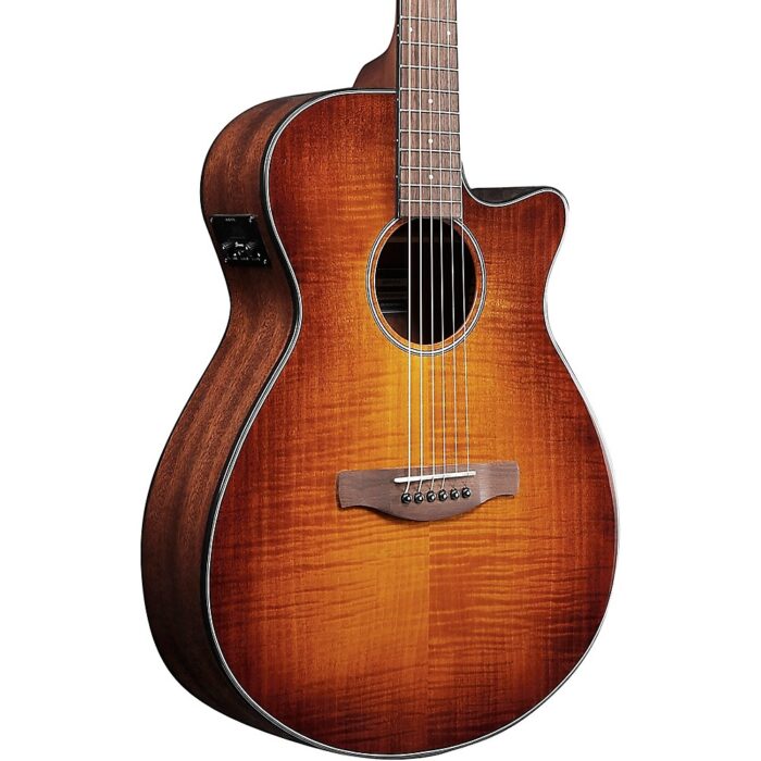 Ibanez AEG70 Flamed Maple Top Grand Concert Acoustic-Electric Guitar Violin Burst