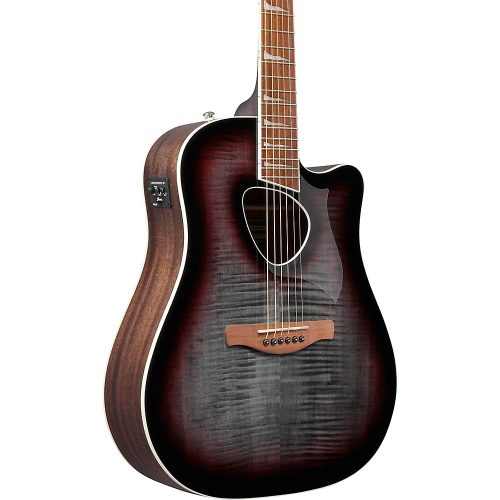 Ibanez ALT30FM Altstar Flamed-Top Dreadnought Acoustic-Electric Guitar Doom Red Burst