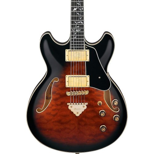 Ibanez Artcore Expressionist AS93QMSP Semi-Hollowbody Electric Guitar Dark Brown Sunburst