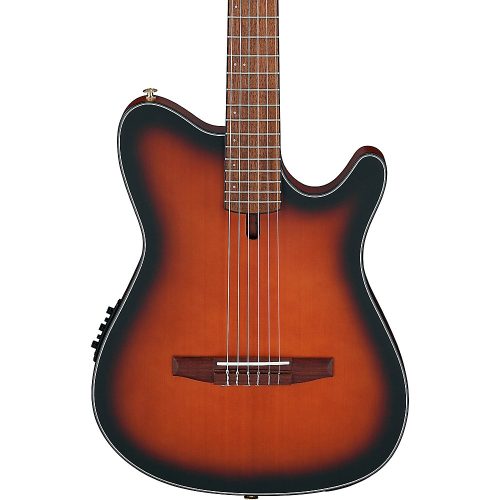 Ibanez FRH10N Nylon-String Acoustic-Electric Guitar Brown Sunburst Flat