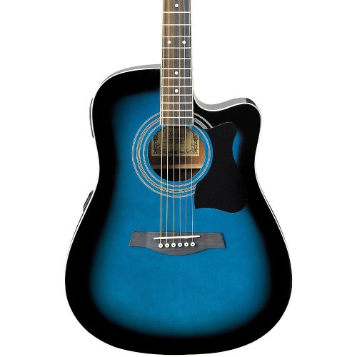 Ibanez V70CE Dreadnought Acoustic-Electric Guitar Transparent Blue