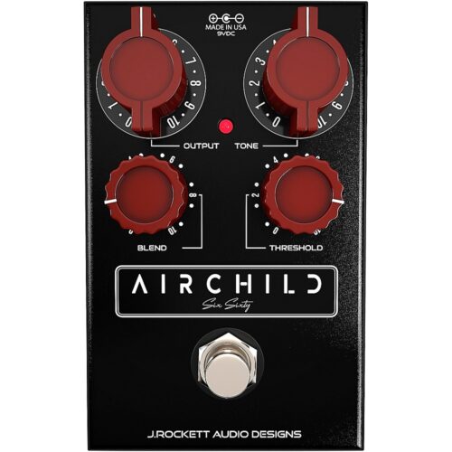 J.Rockett Audio Designs Airchild 660 Compressor Effects Pedal Black and Oxblood