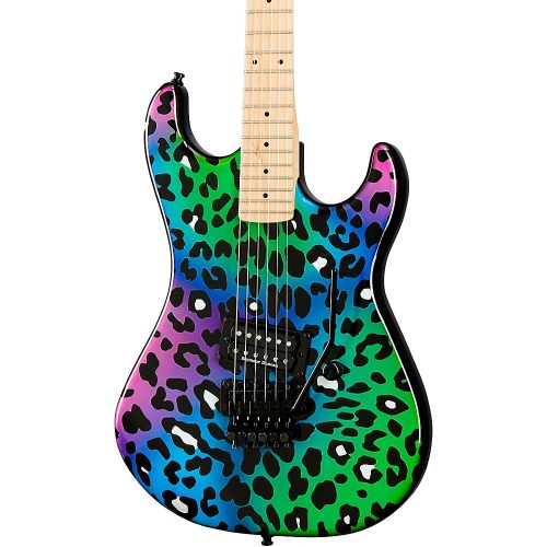 "Kramer Baretta ""Feral Cat"" Custom Graphic Electric Guitar Rainbow Leopard"