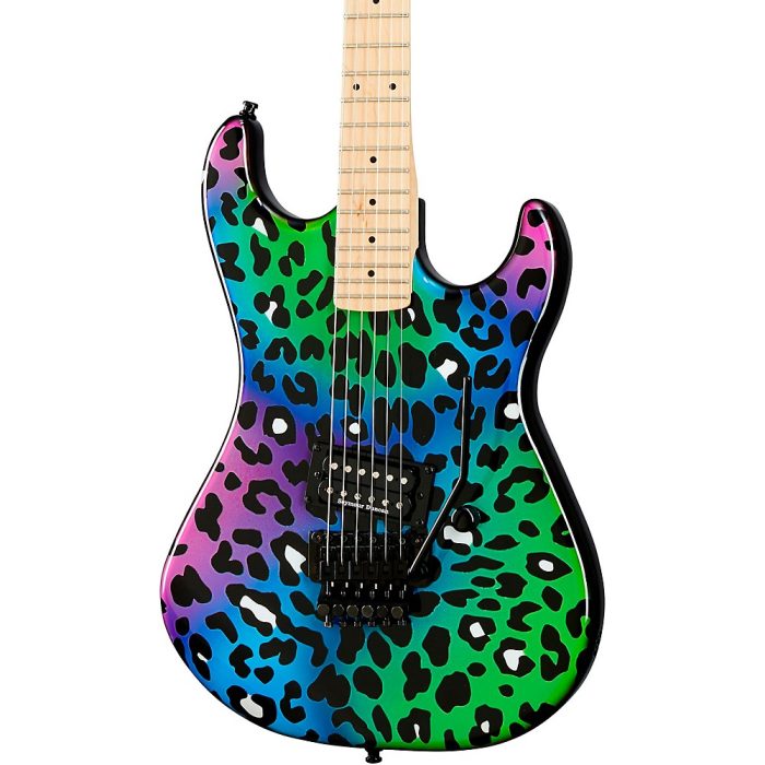 "Kramer Baretta ""Feral Cat"" Custom Graphic Electric Guitar Rainbow Leopard"