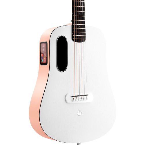 "LAVA MUSIC ME PLAY 36"" Acoustic-Electric Guitar With Lite Bag Light Peach-Frost White"