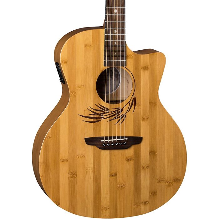 Luna Woodland Bamboo Grand Auditorium Acoustic-Electric Guitar Natural