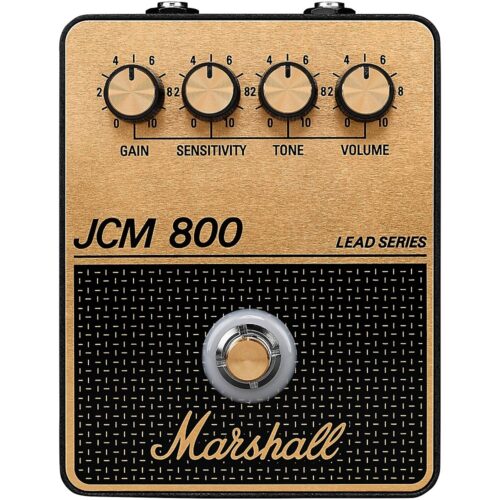 Marshall JCM800 Gain and Distortion Effects Pedal Black and Gold