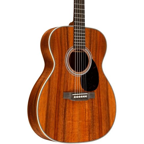 Martin Custom Shop All Flamed Koa OM Acoustic Guitar Natural