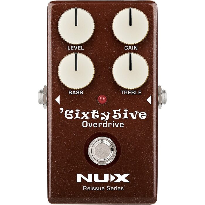 NUX '6ixty5ive Overdrive Effects Pedal With True Bypass and Gain Trim Brown