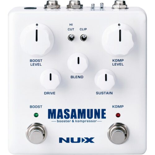 NUX Masamune Booster and Kompressor Effects Pedal White