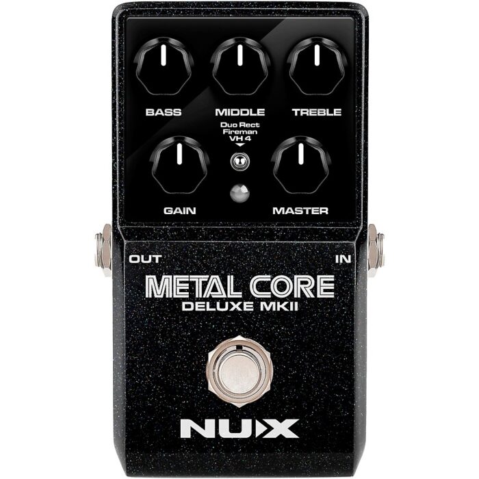 NUX Metal Core Deluxe MKII Hi Gain Distortion with 3 Amps/IR's True Bypass Effects Pedal Black