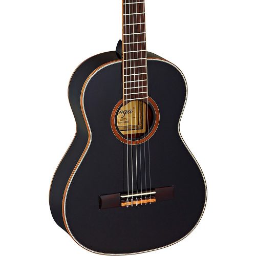 Ortega Family Series R221BK-3/4 3/4 Size Classical Guitar Gloss Black 0.75