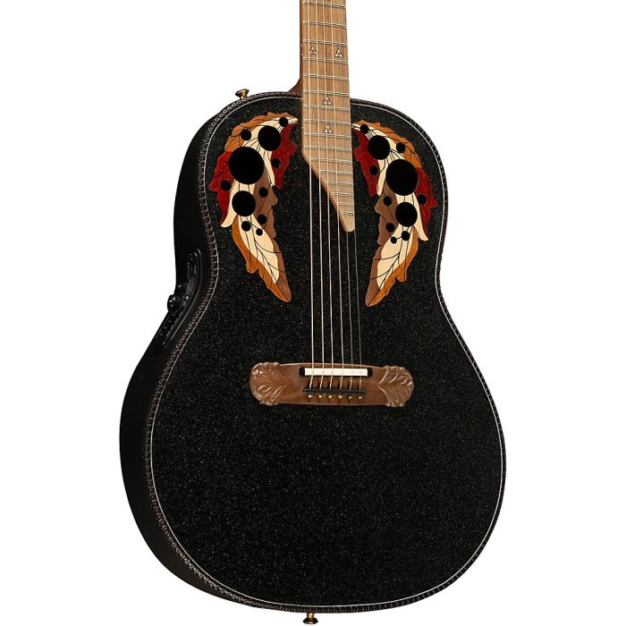 Ovation 1687GT Adamas Series Deep Acoustic-Electric Guitar Black