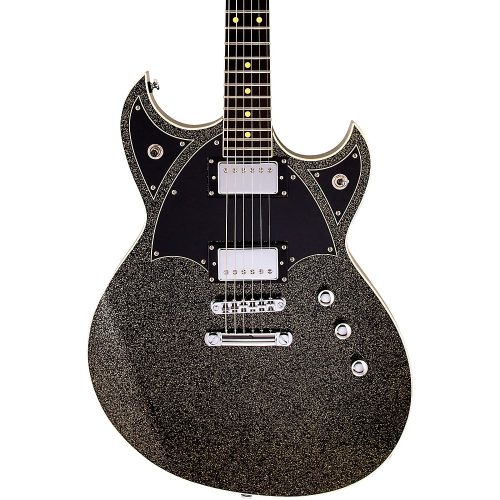 Reverend Reeves Gabrels Spacehawk HT Semi-Hollow Electric Guitar Black Sparkle
