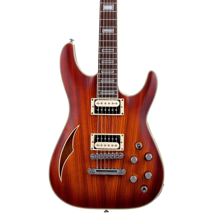 Schecter Guitar Research C-1 EA Classic Semi-Hollow Electric Guitar Faded Vintage Sunburst