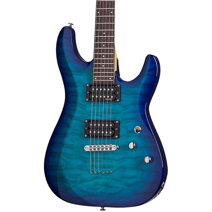 Schecter Guitar Research C-6 Plus Electric Guitar Ocean Blue Burst